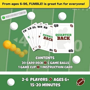 FUMBLE! Football Card Game & Pong Fun for All Ages