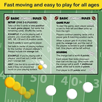 FUMBLE! Football Card Game & Pong Fun for All Ages