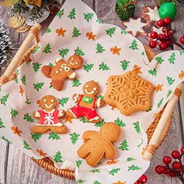 Ocmoiy 100 Sheets Wax Paper 10" x 10" Sandwich Wrapping Paper, Colored Decorative Deli Parchment Foo...