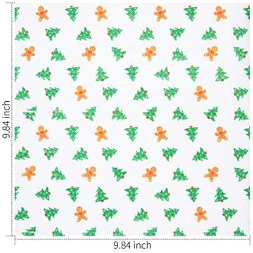 Ocmoiy 100 Sheets Wax Paper 10" x 10" Sandwich Wrapping Paper, Colored Decorative Deli Parchment Food Basket Liners for Wrapping Holiday Treats, Candy, Cookies