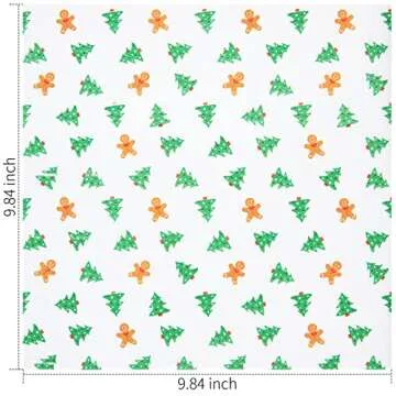 Ocmoiy 100 Sheets Wax Paper 10" x 10" Sandwich Wrapping Paper, Colored Decorative Deli Parchment Food Basket Liners for Wrapping Holiday Treats, Candy, Cookies