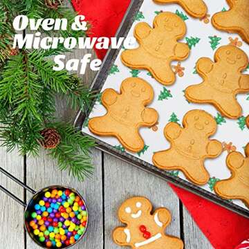 Ocmoiy 100 Sheets Wax Paper 10" x 10" Sandwich Wrapping Paper, Colored Decorative Deli Parchment Food Basket Liners for Wrapping Holiday Treats, Candy, Cookies