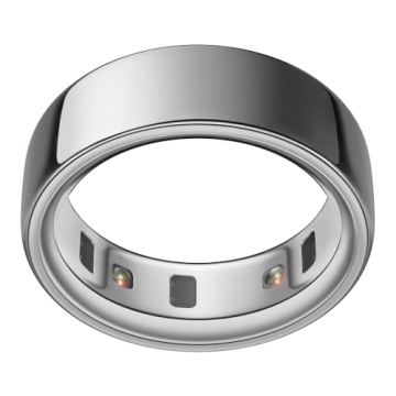 Oura Ring 4 - Silver - Size 8 - Smart Ring - Size First with Oura Ring 4 Sizing Kit - Sleep Tracking Wearable - Heart Rate - Fitness Tracker - Up to 8 Days of Battery Life