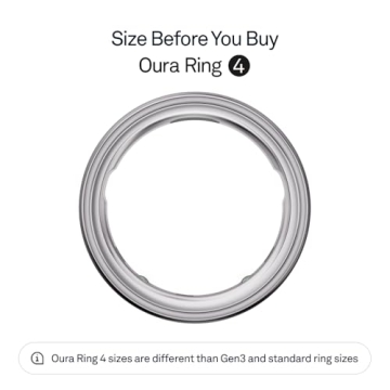 Oura Ring 4 - Silver - Size 8 - Smart Ring - Size First with Oura Ring 4 Sizing Kit - Sleep Tracking Wearable - Heart Rate - Fitness Tracker - Up to 8 Days of Battery Life