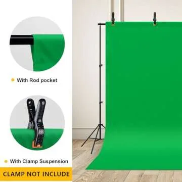 CPLIRIS 10x12ft Green Backdrop for Photography & Video