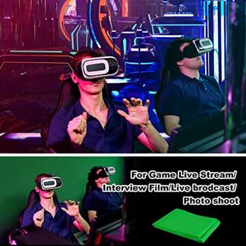 CPLIRIS 10x12ft Large Green Screen Backdrop for Photography, Chromakey Green Screen Background Polyester Green Fabric for Photoshoot, Zoom Meeting, Game Live Steaming