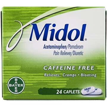 Midol, Caffeine Free, Menstrual Period Symptoms Relief Including Premenstrual Cramps, Pain, Headache...
