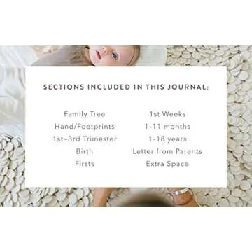 Promptly Journals, A Complete Childhood History: From Pregnancy to 18 Years Old (Powdered Lilac, Purple, Leatherette) | Baby Book and Pregnancy Journal | Baby Memory Book