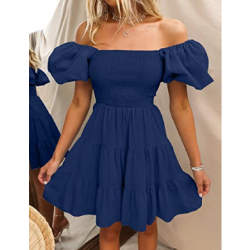 ZESICA Mini Dress - Versatile Off Shoulder Fashion