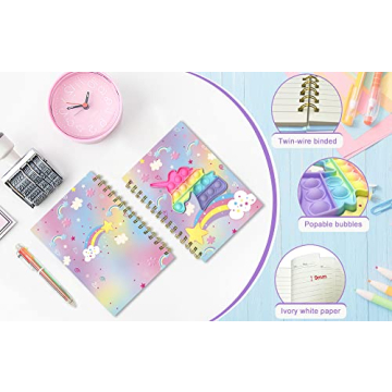 Pop Fidget Notebook for Kids, Fun Writing Companion