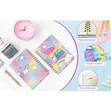 Pop Fidget Notebook for Kids, Fun Writing Companion