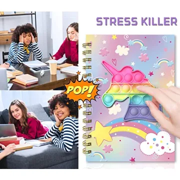 Pop Fidget Notebook for Kids, Fun Writing Companion