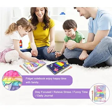 Pop Fidget Notebook for Kids, Fun Writing Companion
