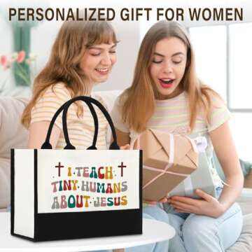 BiuNiuring Teacher Tote Bag - Gift for Teachers