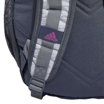 adidas Excel Backpack Durable Large Athletic Student Laptop Book Bag for Boys/Girls Discontinued, Two Tone White/Onix Grey/Shadow Chrome, One Size