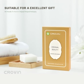 CROVIN Natural Loofah Exfoliating Body Scrubber for Home Spa