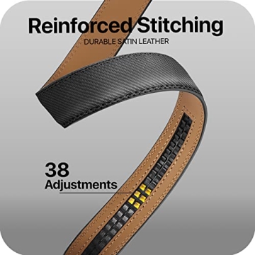 Marino Leather Ratchet Dress Belt Adjustable & Durable