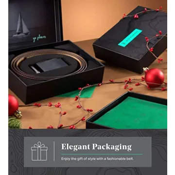 Marino Leather Ratchet Dress Belt Adjustable & Durable