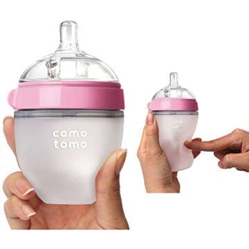 Comotomo Natural Feel Bundle - 2 Items (Pink, 5oz + 8oz)