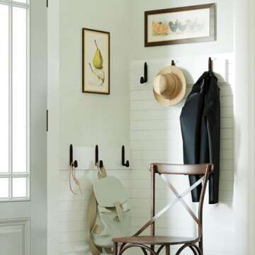 Rustic State Puntal Wall Mount Cast Iron Hooks Coat Towel Bag Hat Hanger Multiuse Entryway Railroad ...