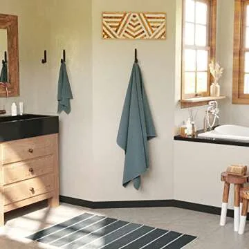 Rustic State Puntal Wall Mount Cast Iron Hooks Coat Towel Bag Hat Hanger Multiuse Entryway Railroad Spike Rack Black Set of 2