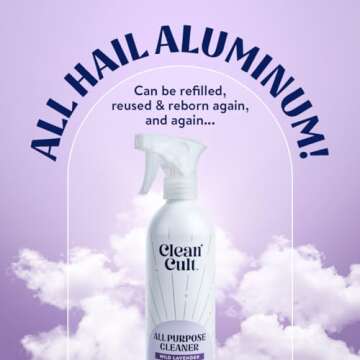 Cleancult Wild Lavender All Purpose Cleaner - Eco-Friendly 3 Pack - 16 oz Aluminum Bottles