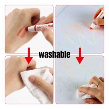 Mr. Pen- Washable Markers, 10 Pack, Assorted Colors, Broad Line, Kids Washable Markers Washable Markers for Kids markers, Fine Tip Markers, Color Markers, Washable Marker Sets, Kid Markers