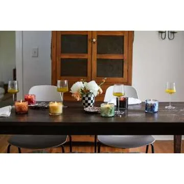 Paddywax Luxury Candles in Hand-Crafted Artisan Blown Glass Scented Luxe Candle, 8-Ounce, Saffron Rose