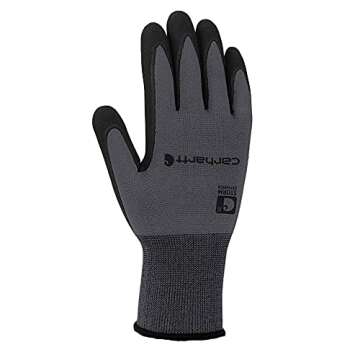 Carhartt mens Thermal Wb Waterproof Breathable Nitrile Grip Cold Weather Gloves, Grey, Large US
