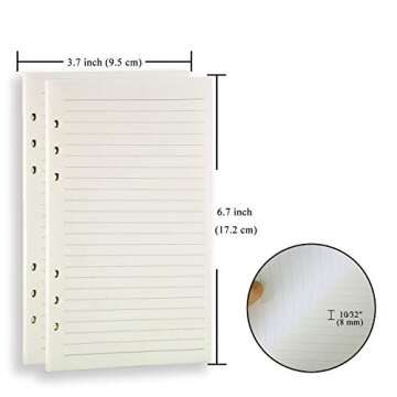 Antner A6 Refill Paper 3 Pack 45PCS A6 Binder Paper Planner Inserts, 2 Pack 160PCS Neon Sticky Tabs,...