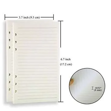 Antner A6 Refill Paper 3 Pack 45PCS A6 Binder Paper Planner Inserts, 2 Pack 160PCS Neon Sticky Tabs,...