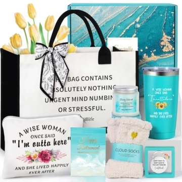 Suhctuptx Retirement Gift for Woman, 2024 Happy Retirement Gifts, Funny Retired Gifts for Women for ...