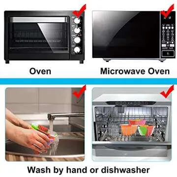 Silicone Rainbow Combo Cupcake Liners with Pastry Bag, Reusable & Non-stick Baking Cups, Standard Muffin Cups Chocolate Holders Truffle Cups (12PCS,6 Colors)