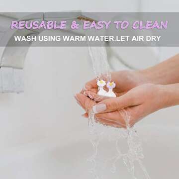 Toe Separators for Nail Polish, 4 Set Toe Spacers for Feet Apply Nail Polish During Pedicure (White Chamomile, Purple Chamomile, Water Drops, Pearls)