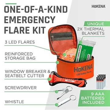 HOKENA LED Road Flares Emergency Kit for Safe Driving