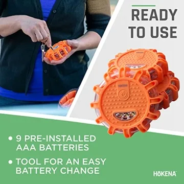 HOKENA LED Road Flares Emergency Kit for Safe Driving
