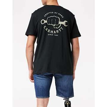 Carhartt Maddock Strong Graphic Pocket Short Sleeve T-Shirt Black LG (Reg)