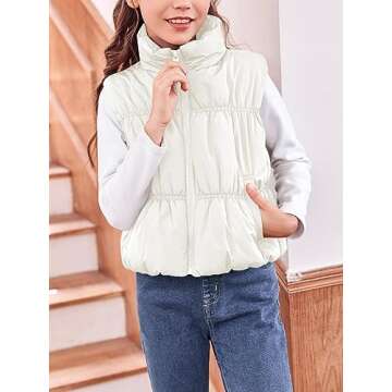 Imily Bela Girls Puffer Vest Sleeveless Warm Jacket