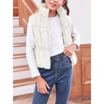 Imily Bela Girls Puffer Vest Sleeveless Warm Jacket