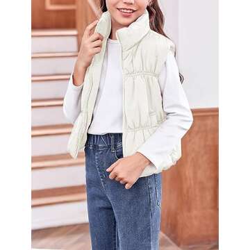 Imily Bela Girls Puffer Vest Sleeveless Warm Jacket