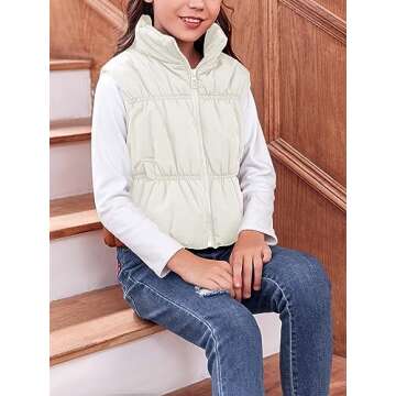 Imily Bela Girls Puffer Vest Sleeveless Warm Jacket