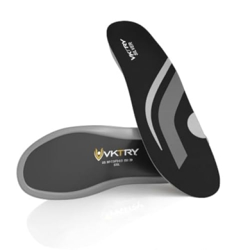 VKTRY Silver Performance Insoles - Carbon Fiber Shock Absorbing Inserts, Non-Cleated Shoes - Improve...