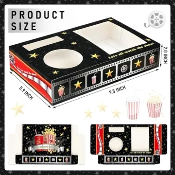 Nosiny Snack Trays for Movie Nights – 20 Disposable Compartment Holders