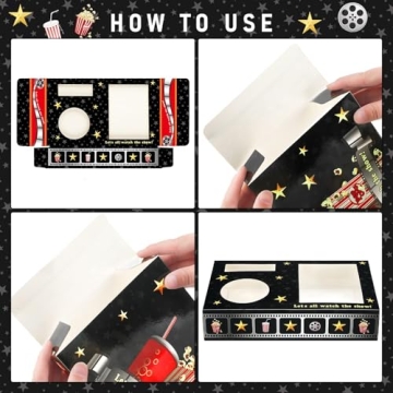 Nosiny Snack Trays for Movie Nights – 20 Disposable Compartment Holders