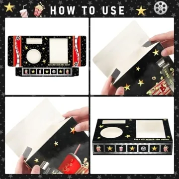 Nosiny Snack Trays for Movie Nights – 20 Disposable Compartment Holders