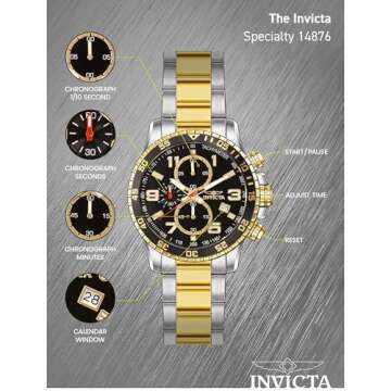 Invicta Men's 14876 Specialty Chronograph Two Tone Watch