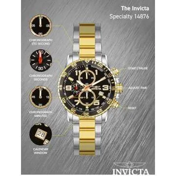Invicta Men's 14876 Specialty Chronograph Two Tone Watch