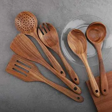Wooden Cooking Utensil Set 6-Piece for Eco-Friendly Cooking
