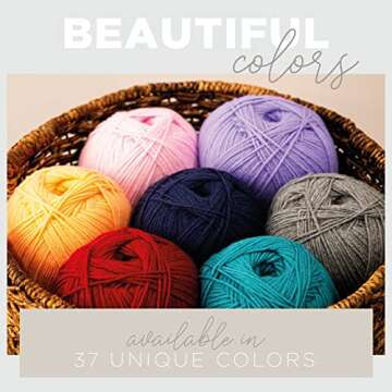 Lion Brand Yarn Pound of Love, Value Yarn, Large Yarn for Knitting and Crocheting, Craft Yarn, Honey Bee