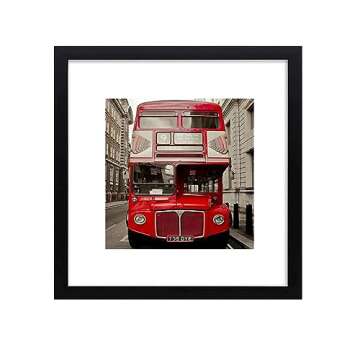 HEGATY Black 12x12 Frame Set of 3, Display Pictures 8x8 with Mat or 12x12 Without Mat for Wall Mounting Top Display